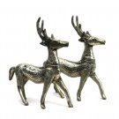 Bronze Sculpture Deer Fawn Stag Buck Set Home Decor Wildlife Figurine Bali art