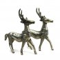 Bronze Sculpture Deer Fawn Stag Buck Set Home Decor Wildlife Figurine Bali art