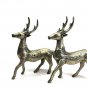 Bronze Sculpture Deer Fawn Stag Buck Set Home Decor Wildlife Figurine Bali art