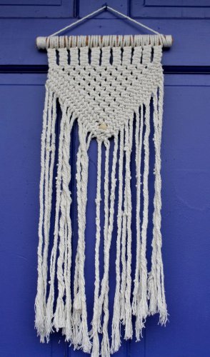 Macrame Wall Hanging Boho Beach Cottage Handmade Bali Art Decor
