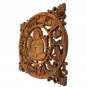 Buddha Chinese Zodiac Panel Hand Carved Wood Carving Bali Art Wall Sculpture