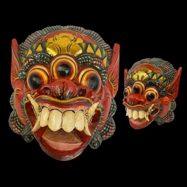 Balinese Mask Boma Barong Third Eye Three Eyed Demon Monster Rakshasa Mask Bali