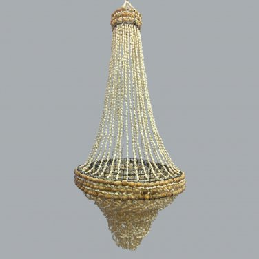 Seashell Chandelier Accent Hanging Lamp Natural Shell Mobile Nautical Beach