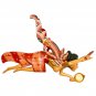 Winged Dewi Sri Moon Goddess Mobile Cradle Guardian Carved Wood Bali Art red 16"