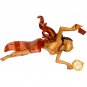 Winged Dewi Sri Moon Goddess Mobile Cradle Guardian Carved Wood Bali Art red 16"