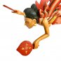 Winged Dewi Sri Moon Goddess Mobile Cradle Guardian Carved Wood Bali Art red 16"