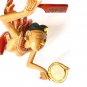 Winged Dewi Sri Moon Goddess Mobile Cradle Guardian Carved Wood Bali Art red 16"