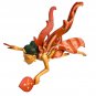 Winged Dewi Sri Moon Goddess Mobile Cradle Guardian Carved Wood Bali Art red 16"