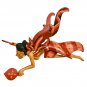 Winged Dewi Sri Moon Goddess Mobile Cradle Guardian Carved Wood Bali Art red 16"