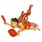 Winged Dewi Sri Moon Goddess Mobile Cradle Guardian Carved Wood Bali Art red 16"