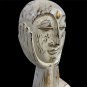 Balinese White Buddha Thinking Mask Wall Art hand carved wood Bali Vintage style