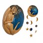 Moon Goddess Hanging Celestial Mobile Hand Carved Painted Wood Bali Folk Art