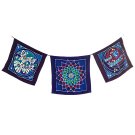 Prayer Flag Moon & Dragonfly Flower of life Mandala Wall hanging Bali Batik Art
