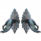 Buddha Abhaya Mudra Handle Knob Hook Verdigris Bronze Vintage Balinese Art Set