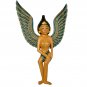 Balinese Dewi Sri Mobile Winged Rice Goddess Spiritchaser Wood Bali Art Teal 21"