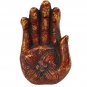 Hamsa Incense burner ash catcher Buddha Mudra handmade cast Lava stone red