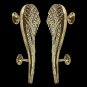 Angel Wings Door Pull Handles Knob Handmade Silvered cast Bronze Boho decor