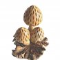 Forest Morel Mushroom toadstool Statue Parasite Wood Carving Bali Art Sculpture