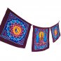 Prayer Flag Buddha Yin Yang Mandala Wall hanging Banner Bali Batik Yard Art