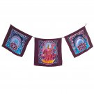 Prayer Flag Water & Moon Guanyin Goddess Wall hanging Bali Batik Garden Art