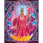 Prayer Flag Water & Moon Guanyin Goddess Wall hanging Bali Batik Garden Art