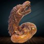 Dragon Cosmic Naga Statue Hand Carved Suar Wood Sculpture Balinese Art OOAK 15"T