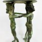 Pillar Candle stand holder Primitive Tribal Solid Bronze Sumatra Indonesian OOAK