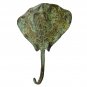 Skate Stingray Mantaray Wall Hook handmade coat hook Bronze Green Verdigris Pat