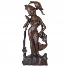 Dewi Sri Bawang Goddess Sculpture Vintage Hand Carved Sono Wood Statue Bali Art