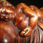 Balinese Father Child Pan Brayut Statue wood carving Sculpture Mas Ubud Bali Art