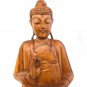 Vitarka Teaching Gautama Buddha Sculpture Hand Carved wood Statue Balinese Art