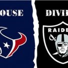 Houston Texans and Las Vegas Raiders Divided Flag 3x5ft Houston Texans and Las Vegas Raiders Divided Flag 3x5ft