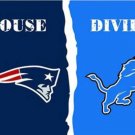 New England Patriots and Detroit Lions Divided Flag 3x5ft