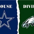 Dallas Cowboys and Philadelphia Eagles Divided Flag 3x5ft