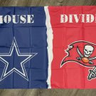 Dallas Cowboys vs Tampa Bay Buccaneers House Divided Flag 3x5 ft Banner New Dallas Cowboys vs Tampa Bay Buccaneers House Divided Flag 3x5 ft Banner New