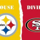 Pittsburgh Steelers and San Francisco 49ers Divided Flag 3x5ft Pittsburgh Steelers and San Francisco 49ers Divided Flag 3x5ft