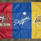 Los Angeles Dodgers Lakers San Francisco 49ers Flag 3x5 ft Sport Los Angeles Dodgers Lakers San Francisco 49ers Flag 3x5 ft Sport