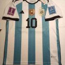 Lionel Messi Argentina 2022 World Cup Qatar Stadium 2 Star Home Soccer Jersey Lionel Messi Argentina 2022 World Cup Qatar Stadium 2 Star Home Soccer Jersey