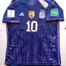 Lionel Messi Argentina 2022 World Cup Stadium 2 Star Purple Away Soccer Jersey
