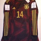 Jamal Musiala Germany 2022 World Cup Match Slim Away Long Sleeve Soccer Jersey