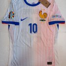 Kylian Mbappe #10 France 2024 Euro Match Slim White Away Soccer Jersey 2024-2025