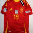 Lamine Yamal Spain 2024 Euro Final Match Slim Red Home Soccer Jersey 2024-2025