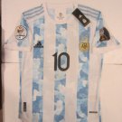Lionel Messi Argentina Copa America Match Slim Fit Home Soccer Jersey 2020-2021 Lionel Messi Argentina Copa America Match Slim Fit Home Soccer Jersey 2020-2021
