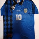 Lionel Messi Argentina 1994 World Cup Stadium Retro Blue Away Soccer Jersey