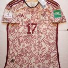 Jesus M. Corona Mexico 2022 World Cup Qatar Match Slim White Away Soccer Jersey