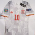 Thiago Alcantara Spain 20/21 Euro Match Slim White Away Soccer Jersey 2020-2021