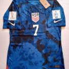 Giovanni Reyna USA USMNT 2022 World Cup Match Slim Fit Blue Away Soccer Jersey