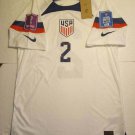 Sergino Dest #2 USA USMNT 2022 World Cup Match Slim Fit White Home Soccer Jersey