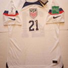 Giovanni Reyna USA USMNT 2022 World Cup Match Slim Fit White Home Soccer Jersey