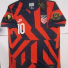 Christian Pulisic USA USMNT 2021 Gold Cup Stadium Blue Red Away Soccer Jersey